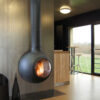 FOCUS FRANCE Wood Fire Frontal Emifocus With Glass Vertical DV