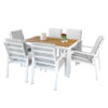 NB Dining Table Polywood White Frame A15700 L.Grey