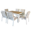 NB Dining Table Polywood White Frame A18034 Beige