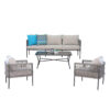 NB Sofa Set-Grey-Beige Acrylic-(TT-055-8) Grey.Beige