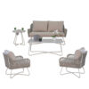 NB Sofa Set-White-Beige Acrylic-(TT-055-8) Grey.Beige