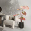 PLANTERS Taro Red with Black Pot 110 cm - Image 7
