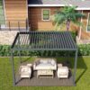SCD Freestanding Manual Pergola 3.905x4.955x2.8m BLACK - Image 4