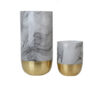 LM Glass + Brass Vase-13x13x26.5cm - Image 2