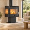 THERMIKI Wood Stove ATS 100 3 Sides - Image 2
