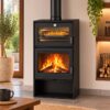 LINEAFIRE Wood Stove With Oven Black - Image 2