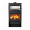 LINEAFIRE Wood Stove With Oven Black