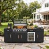 ROYAL GOURMET Gas BBQ with Sink and Fridge - Image 2