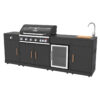 ROYAL GOURMET Gas BBQ with Sink and Fridge - Image 2
